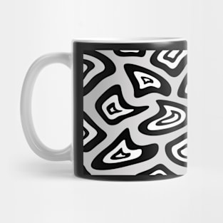 Abstract geometric pattern - gray, black and white. Mug